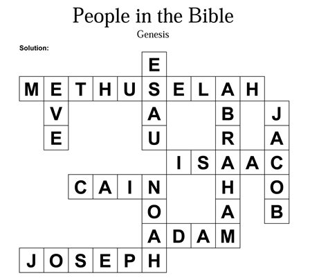 Genesis Crossword Puzzle