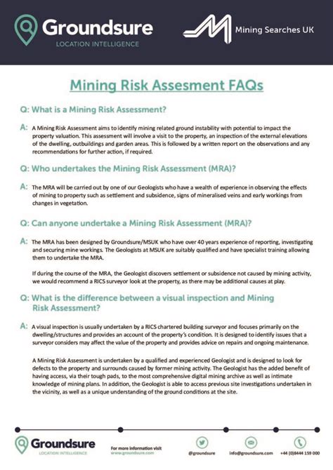 Mining Report Groundsure Mining Risk Assessment