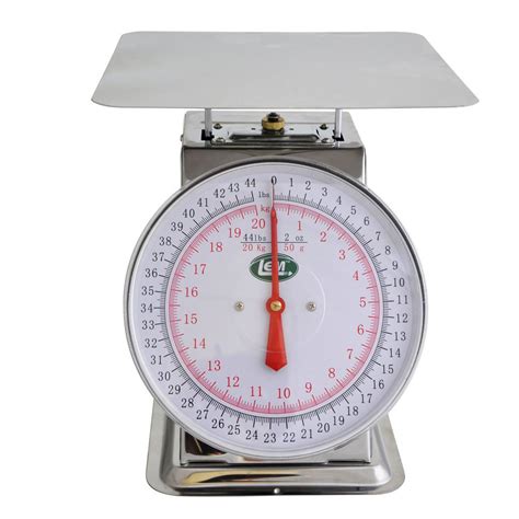 The stainless steel finish is easy to clean, and looks great on the kitchen counter. Analog Food Scale Weighing Stainless Steel Large Heavy ...