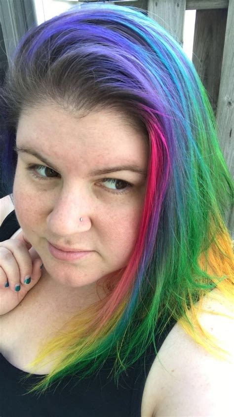 Split Rainbow Hair By Katie Arbore