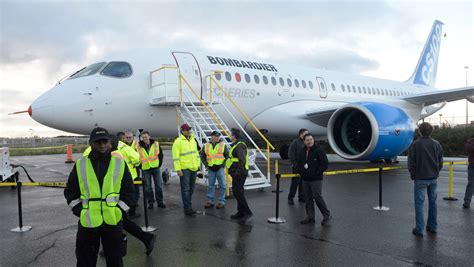 First Flight Of Bombardiers Cseries Jetliner
