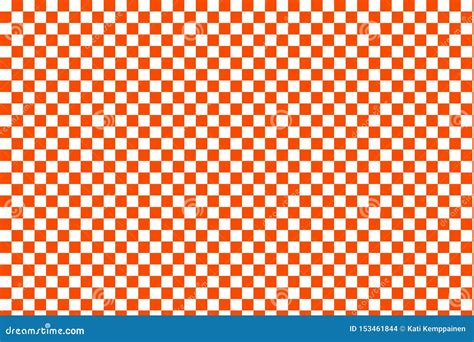 Orange And White Checkered Retro Background Stock Illustration