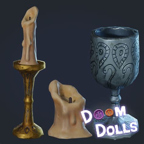 Artstation Doom Dolls Candles And Goblet