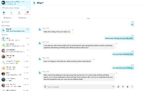 New Bing Chat Mode In Skype Machine Learning Nomad
