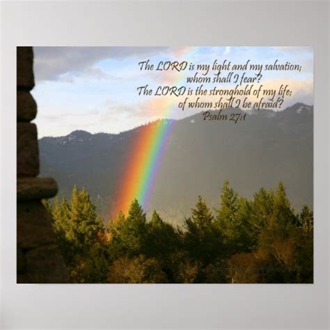 Rainbow Poster With Christian Bible Verse Zazzle