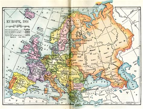 Map Of Europe Before Ww1 1914