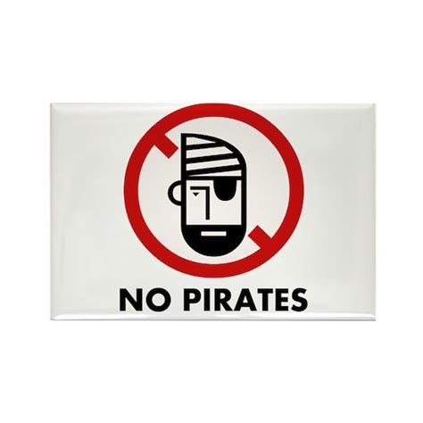 No Pirates Allowed Rectangle Magnet Rectangle Magnet By No Pirates