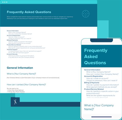 Free Frequently Asked Questions Template Xtensio