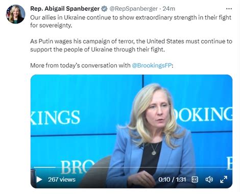 Video Rep Abigail Spanberger D VA07 Says She Support S Giving The