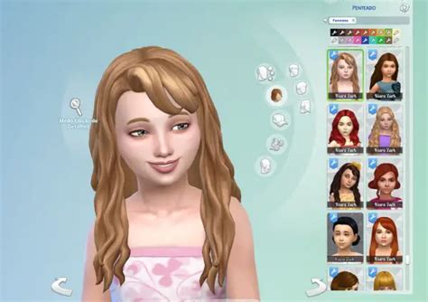 Mystufforigin Daisy Hair Retextured V2 For Girls Sims 4 Hairs