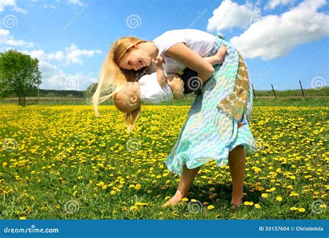 Mother And Baby Dancing Outside Stock Images Image 33137604