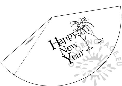Search images from huge database containing over 620,000 coloring pages. Happy New Year Party Hat - Coloring Page