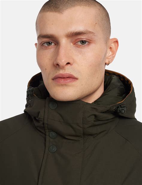 fred perry padded zip through jacket hunting green i urban excess