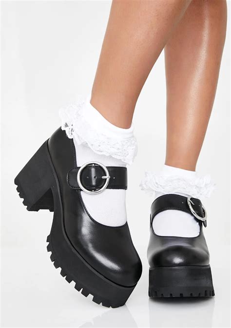 Current Mood Platform Mary Janes Black Platform Mary Janes Goth Shoes Cute Shoes