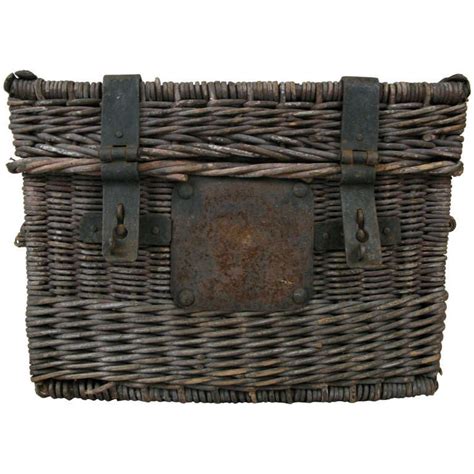 Get the best deals on rattan trunks. Antique Woven Rattan Trunk with Forged Iron Straps at 1stdibs