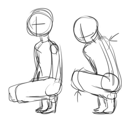 Crouching Poses Drawing Reference Please Feel Free To Share These