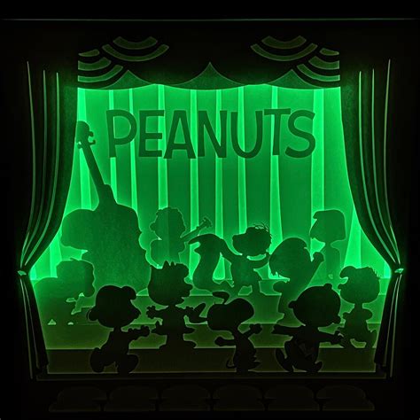 The Peanuts Shadow Box Light Box Snoopy Charlie Brown Etsy