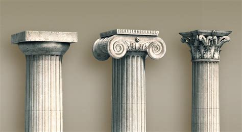 Types Of Ancient Greek Columns 3d Aina Mozaik Digitālā Izglītība Un