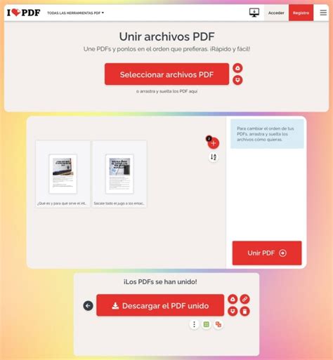 Cómo unir o combinar varios documentos PDF en uno solo