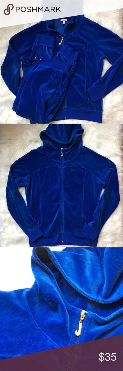 Juicy Couture Blue Velvet Two Piece Tracksuit With Images Juicy