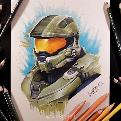 Master Chief Drawing I Made A While Ago Rhalo