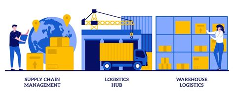 Premium Vector Supply Chain Management Logistics Hub Warehouse