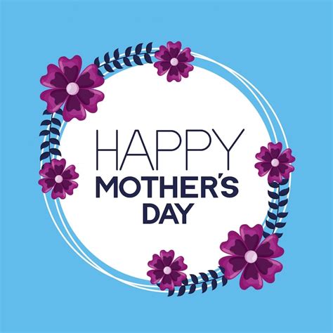 Free Vector Happy Mothers Day Greeting Card