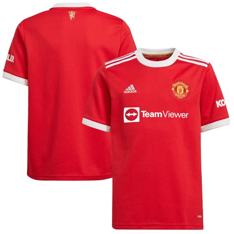 Youth Adidas Red Manchester United 202122 Home Replica Jersey