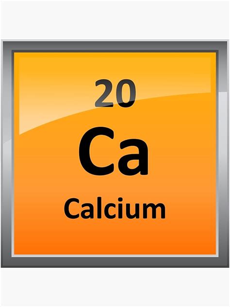 Calcium Element Symbol Periodic Table Canvas Print By Sciencenotes