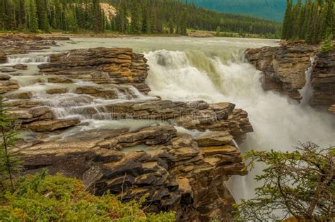 Athabasca Falls Jasper National Park Stock Photo Image Of Canada
