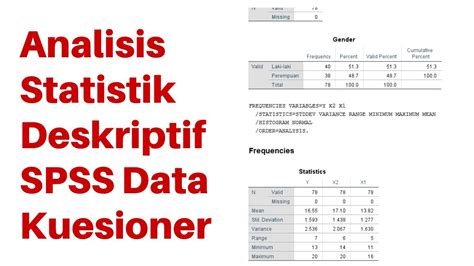 Analisis Statistik Deskriptif Spss Data Kuesioner Youtube