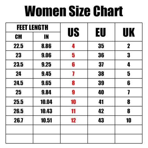 Us Womens Size Cm Printable Shoe Size Chart Foot Images And Photos Finder