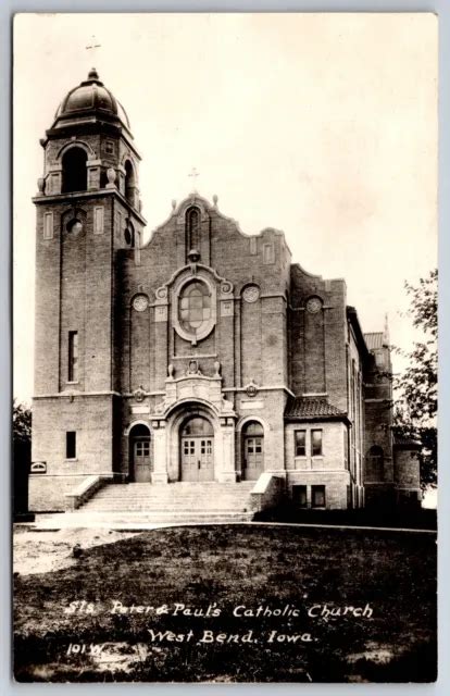 West Bend Iowa~st Peter And Pauls Catholic Church~1925 Rppc 1399