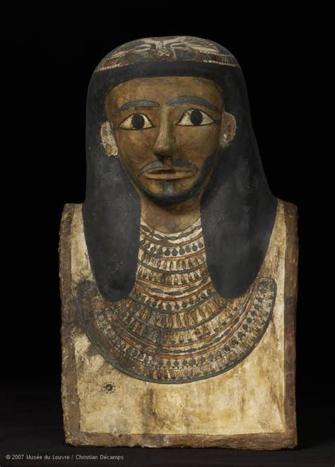 Louvre Museum Paris Mummy Mask From A Middle Kingdom Tomb At Assiut