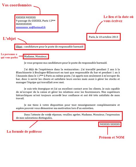 Activité 3 : Comprendre la structure d'une lettre de ...