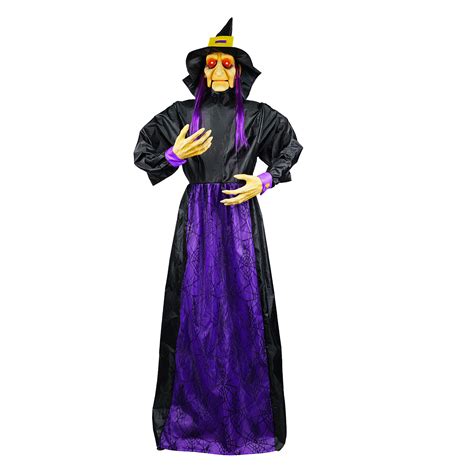 Totally Ghoul Indoor Halloween Animated Standing Grim Witch
