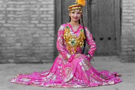Uzbek Woman In National Costumes In Khiva Uzbekistan Editorial Photo