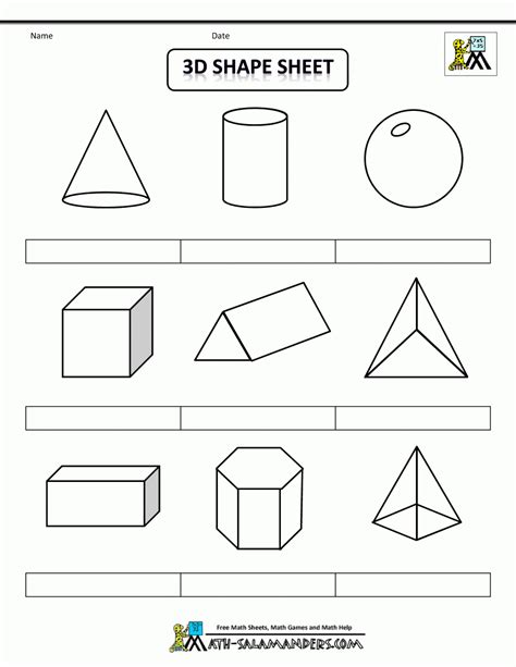 Printable Shapes 2d And 3d Printable Blank Templates