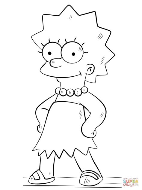 Lisa Simpson From The Simpsons Coloring Page Coloring Sun Coloring My Xxx Hot Girl