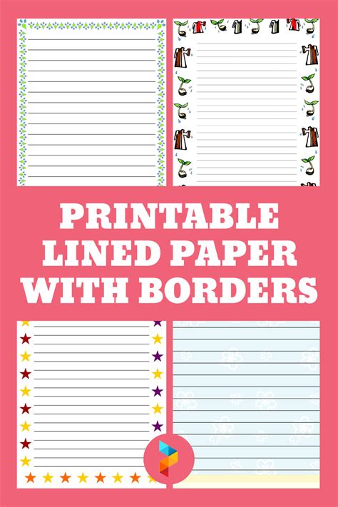 Lined paper with borders