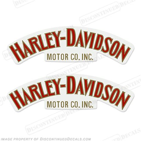 Harley Davidson Fuel Tank Decals Set Of 2 Style 1 Any Color