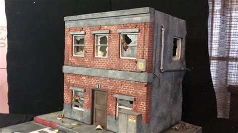 Destroyed Building Diorama 41 Youtube Diorama Miniature Houses