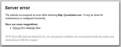 (an error has occurred.) same issue when connecting with through powerbi i've tried using local nav user and basic authentication and the issue is still the same. How to find HTTP Error 500 in joomla! - JoomTut