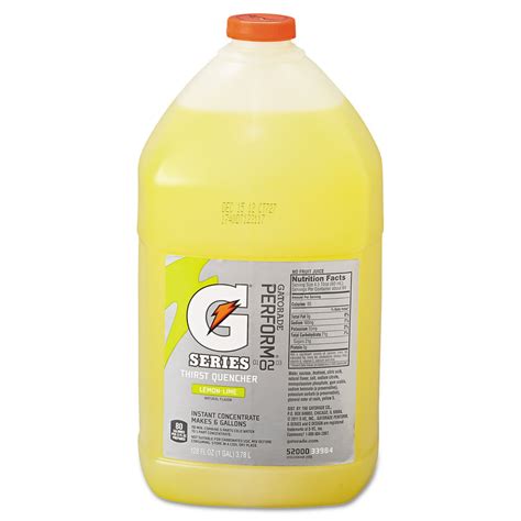 Gatorade Liquid Concentrate Lemon Lime One Gallon Jug 4 Count
