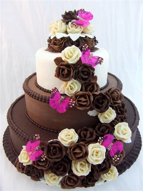 We did not find results for: Three tier chocolate round wedding cake with brown and ...