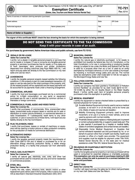 Blank Utah Tax Exempt Forms Fill Out And Sign Printable Pdf Template