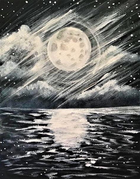 Moon Reflections Painting By Jennifer Malloy Pixels