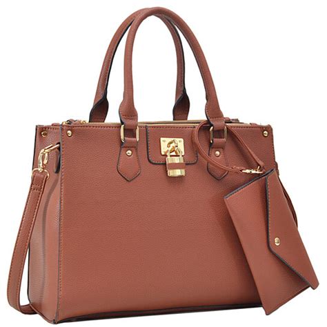 Buy Dasein Womens Designer Leather Satchel Top Handle Shoulder Bag