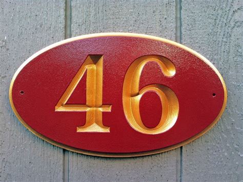 Personalized Carved House Number Sign Oval A29 The Carving Company