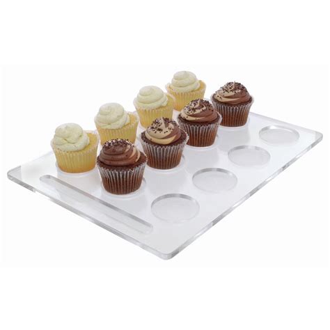 Expressly Hubert® Clear Plastic 12 Cupcake Display Tray 15 34l X 11
